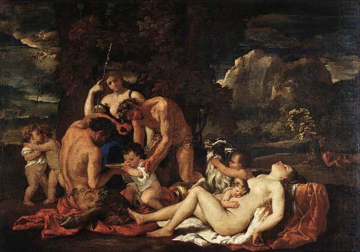POUSSIN, Nicolas The Nurture of Bacchus china oil painting image